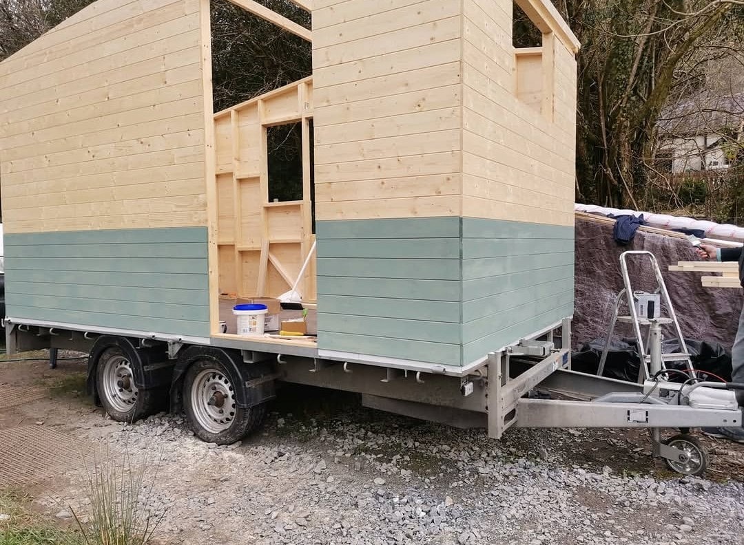 Early progress on the timber-clad catering trailer